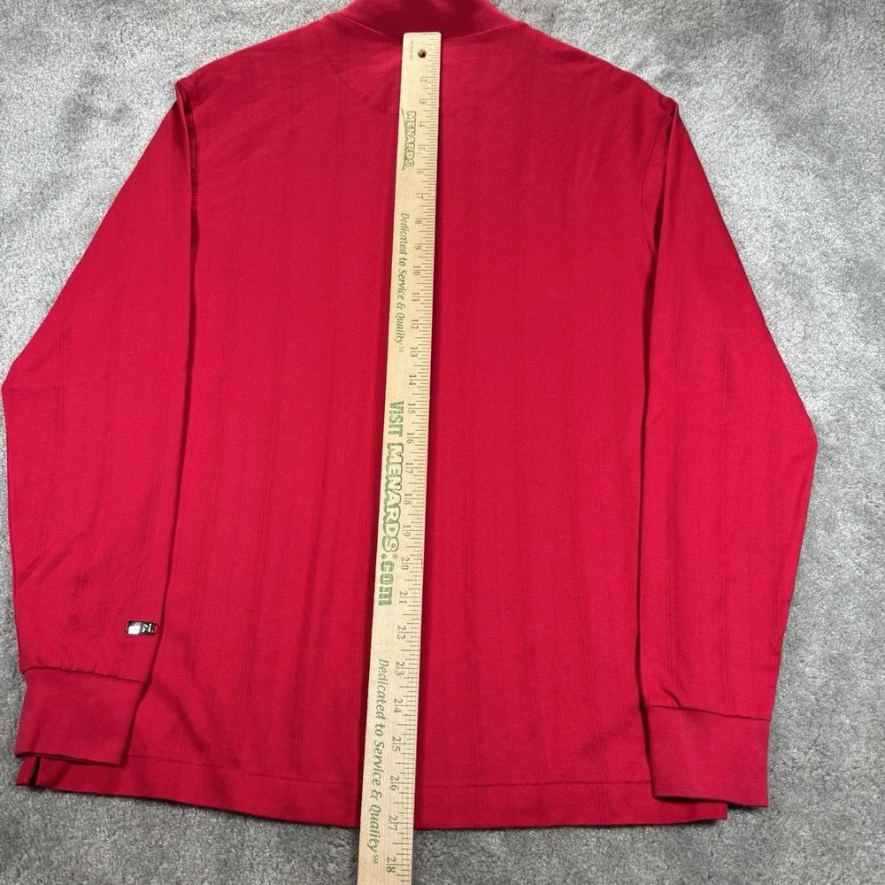 Vintage Nike Tiger Woods Shirt Mens M Red Ribbed Mock Neck Long Sleeve Golf Y2K